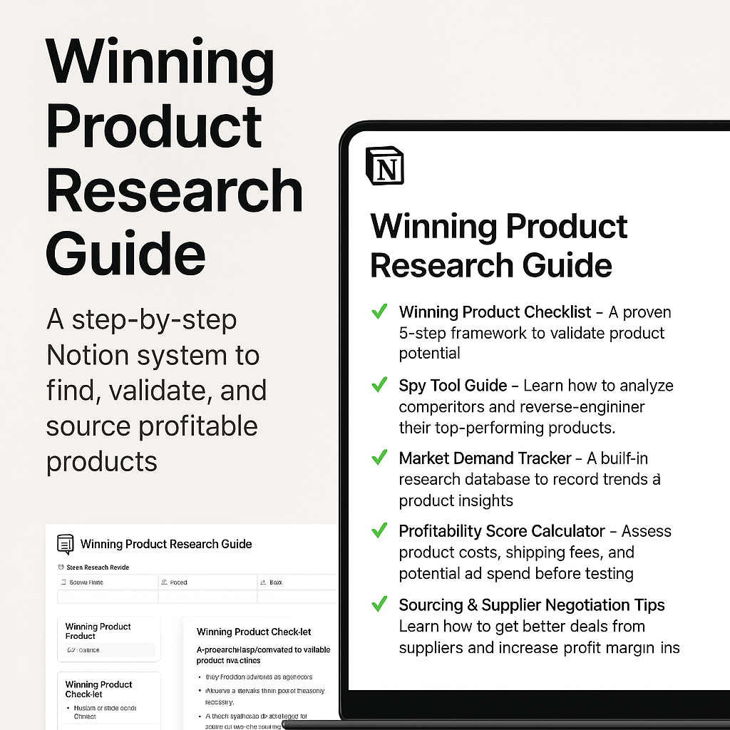 Winning Product Research Guide – Discover High-Converting Products for Your Store