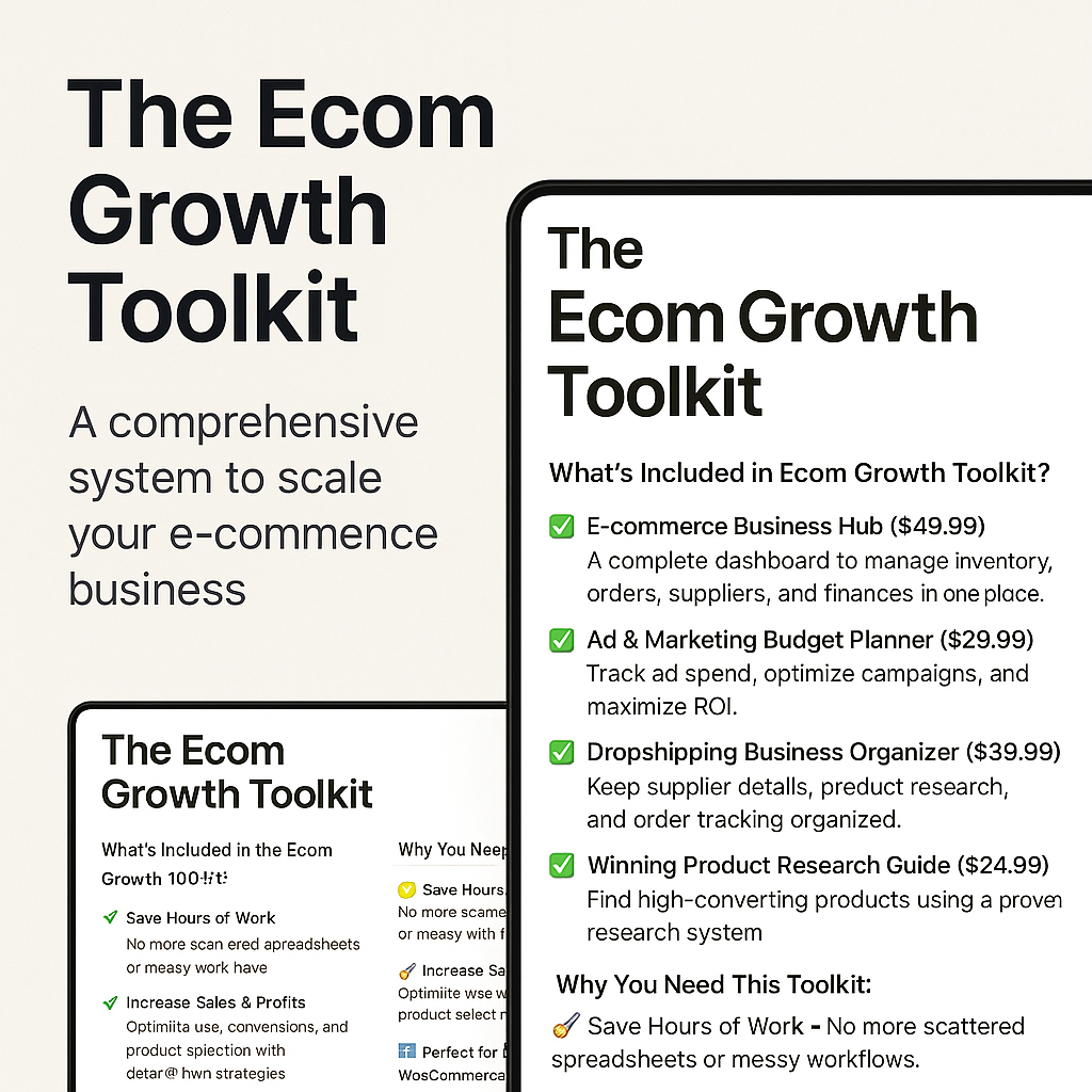 The Ecom Growth Toolkit – The Ultimate Notion System to Scale Your E-Commerce Business